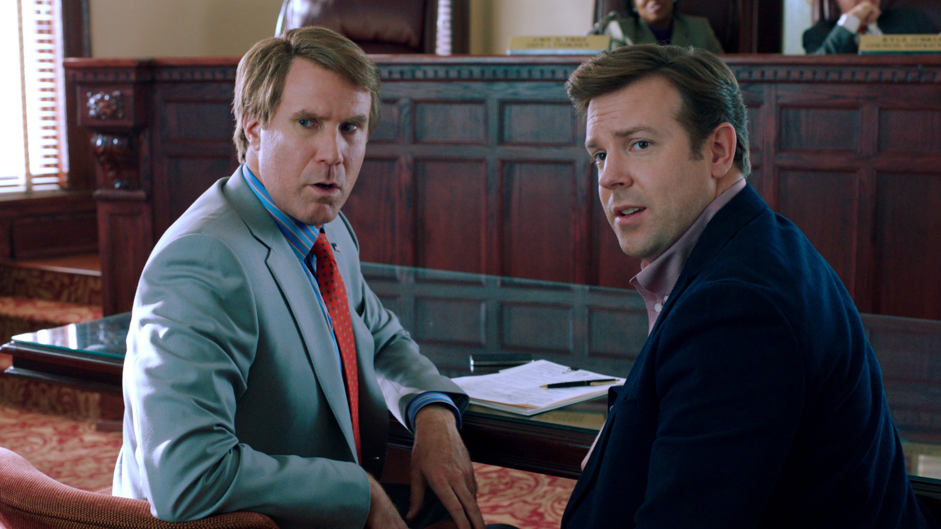 Will Ferrell stars as Cam Brady and Jason Sudeikis stars as Mitch in Warner Bros. Pictures' The Campaign (2012)
