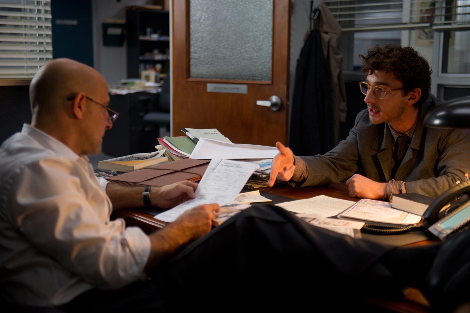 Stanley Tucci stars as Ray Fuller and Shia LaBeouf stars as Ben Shepard in Sony Pictures Classics' The Company You Keep (2013)