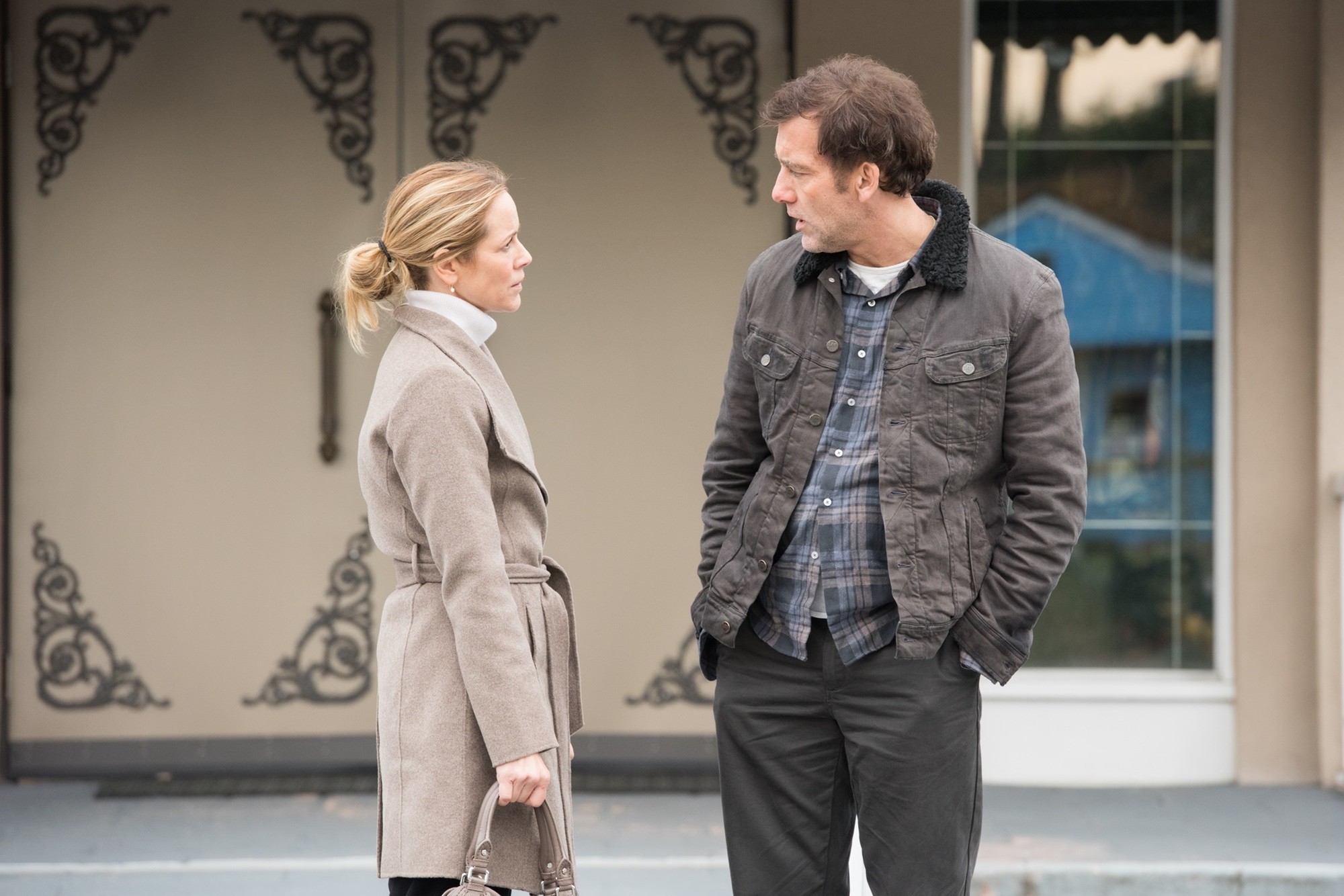 Maria Bello stars as Bonnie and Clive Owen stars as Walt in Saban Films' The Confirmation (2016)