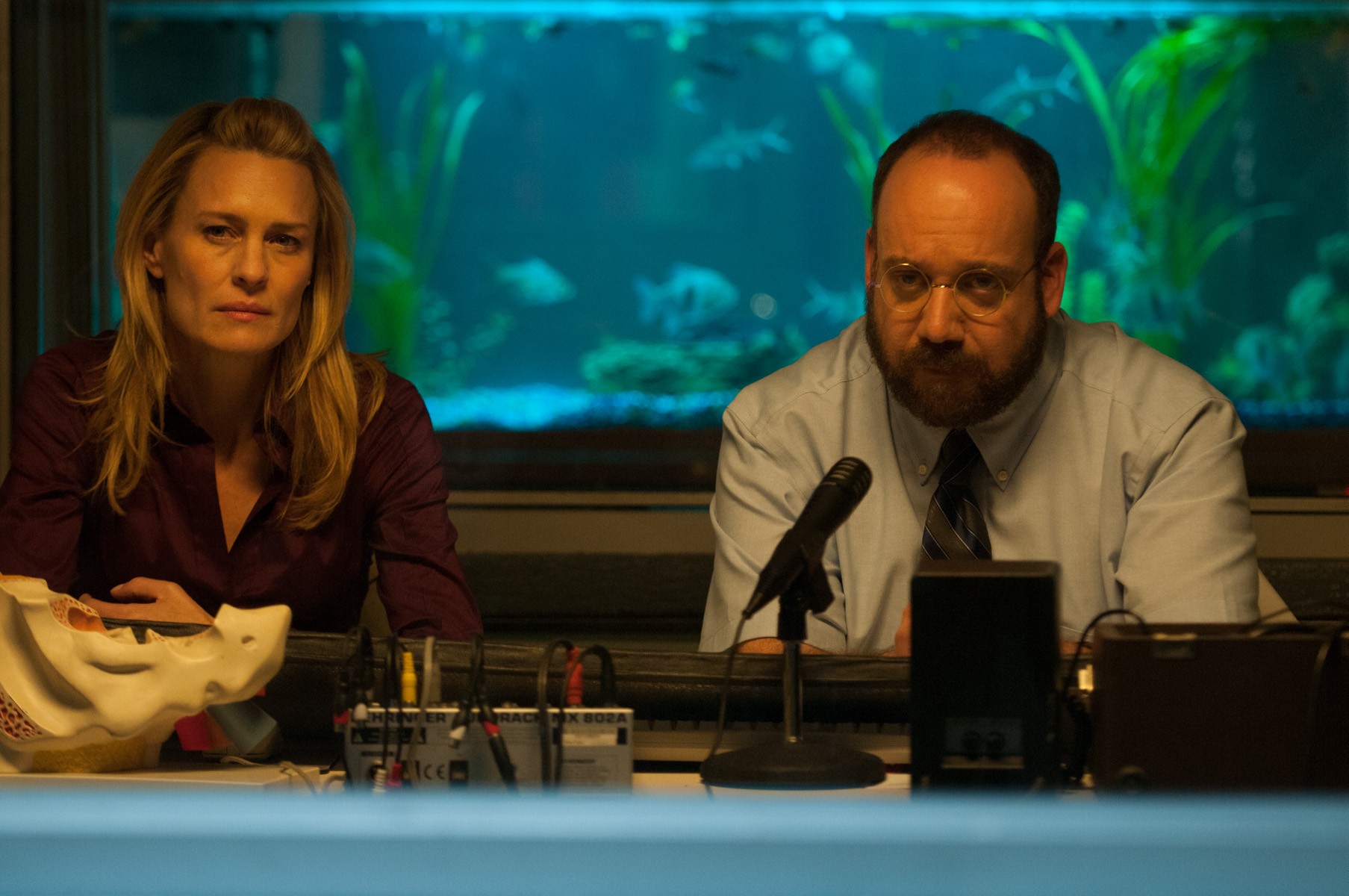 Robin Wright Penn (stars as Herself) and Paul Giamatti in Drafthouse Films' The Congress (2014)