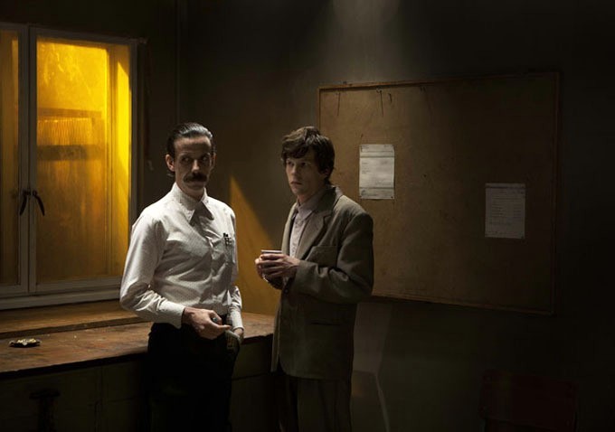 Noah Taylor stars as Harris and Jesse Eisenberg stars as Simon/James in Magnolia Pictures' The Double (2014)