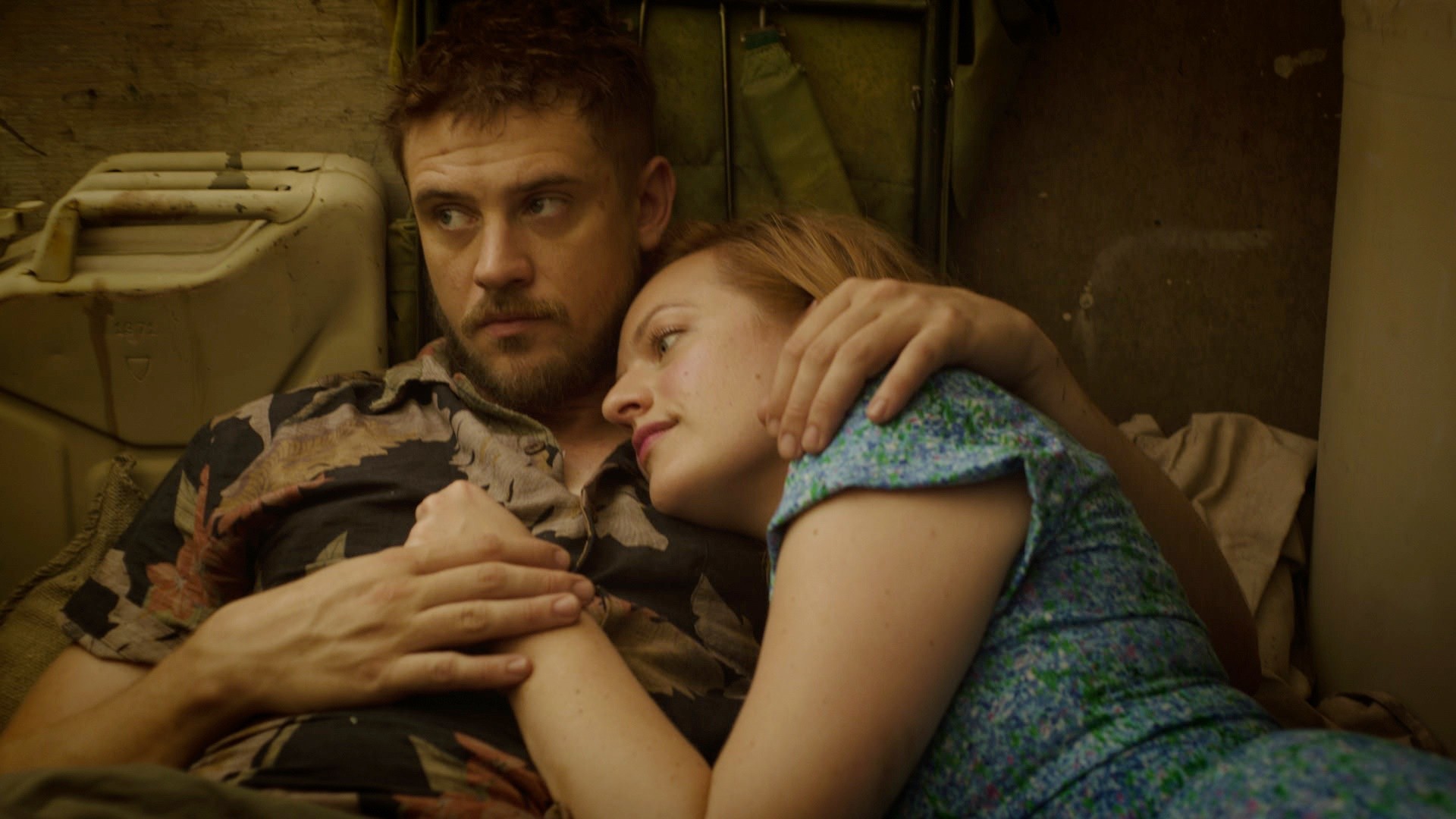 Boyd Holbrook stars as Mo Lundy and Elisabeth Moss stars as Doris Lamb in IFC Films' The Free World (2016)
