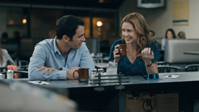 Chris Messina stars as Tim and  Jenna Fischer stars as Janice in Tribeca Films' The Giant Mechanical Man (2012)