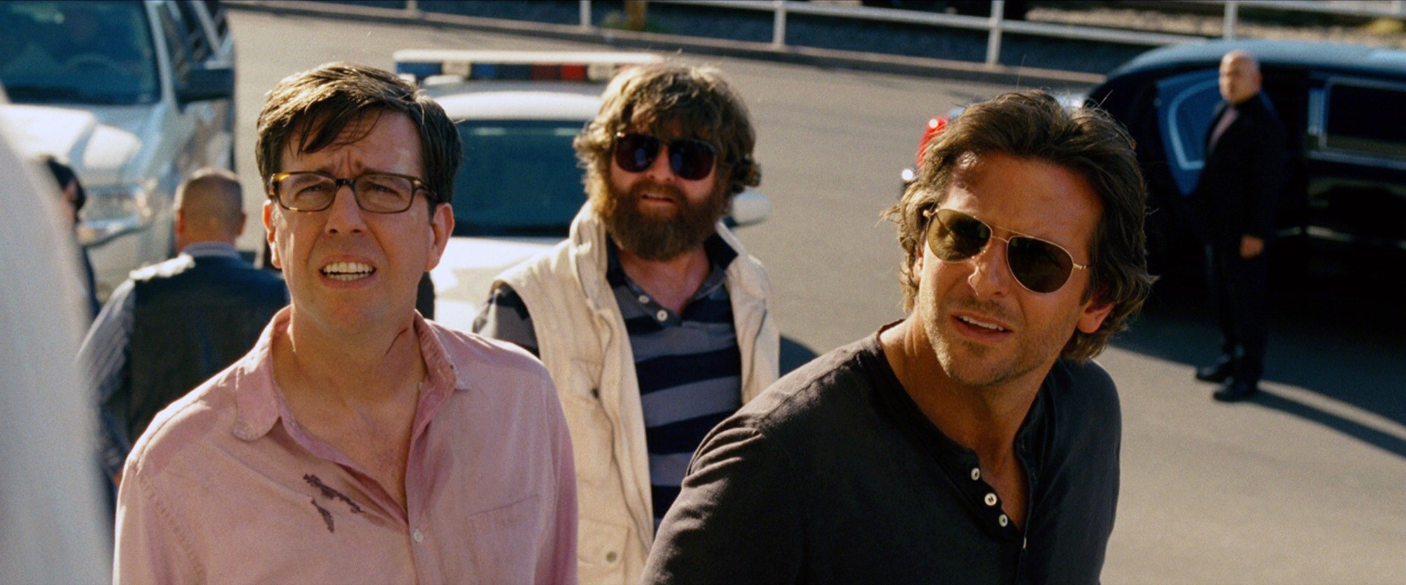 Ed Helms, Zach Galifianakis and Bradley Cooper in Warner Bros. Pictures' The Hangover Part III (2013)