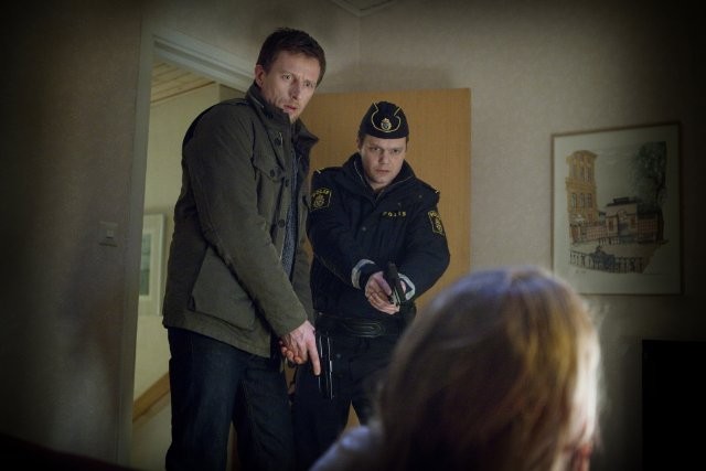 Tobias Zilliacus stars as Joona Linna and Johan Hallstrom stars as Erland in Svensk Filmindustri's The Hypnotist (2012)