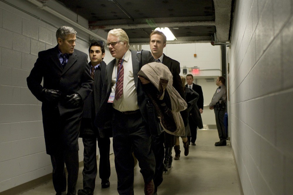 George Clooney, Max Minghella, Philip Seymour Hoffman and Ryan Gosling in Columbia Pictures' The Ides of March (2011)