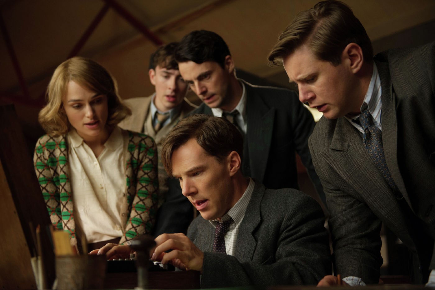 Keira Knightley, Benedict Cumberbatch and Matthew Goode in The Weinstein Company's The Imitation Game (2014)