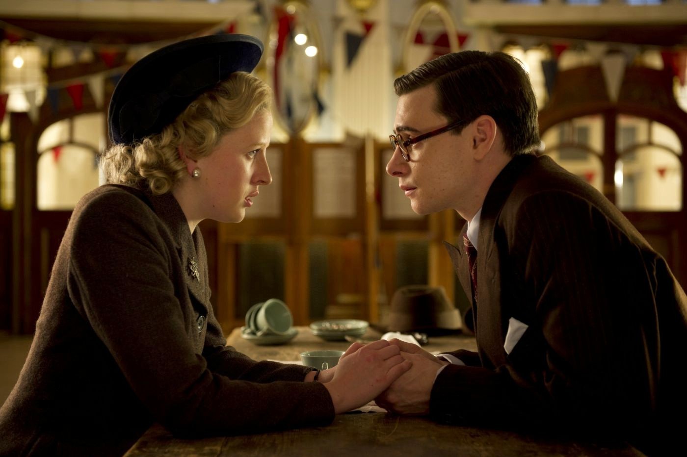 Alexandra Roach stars as Young Margaret Thatcher in and Harry Lloyd stars as Young Denis Thatcher  The Weinstein Company's The Iron Lady (2012)