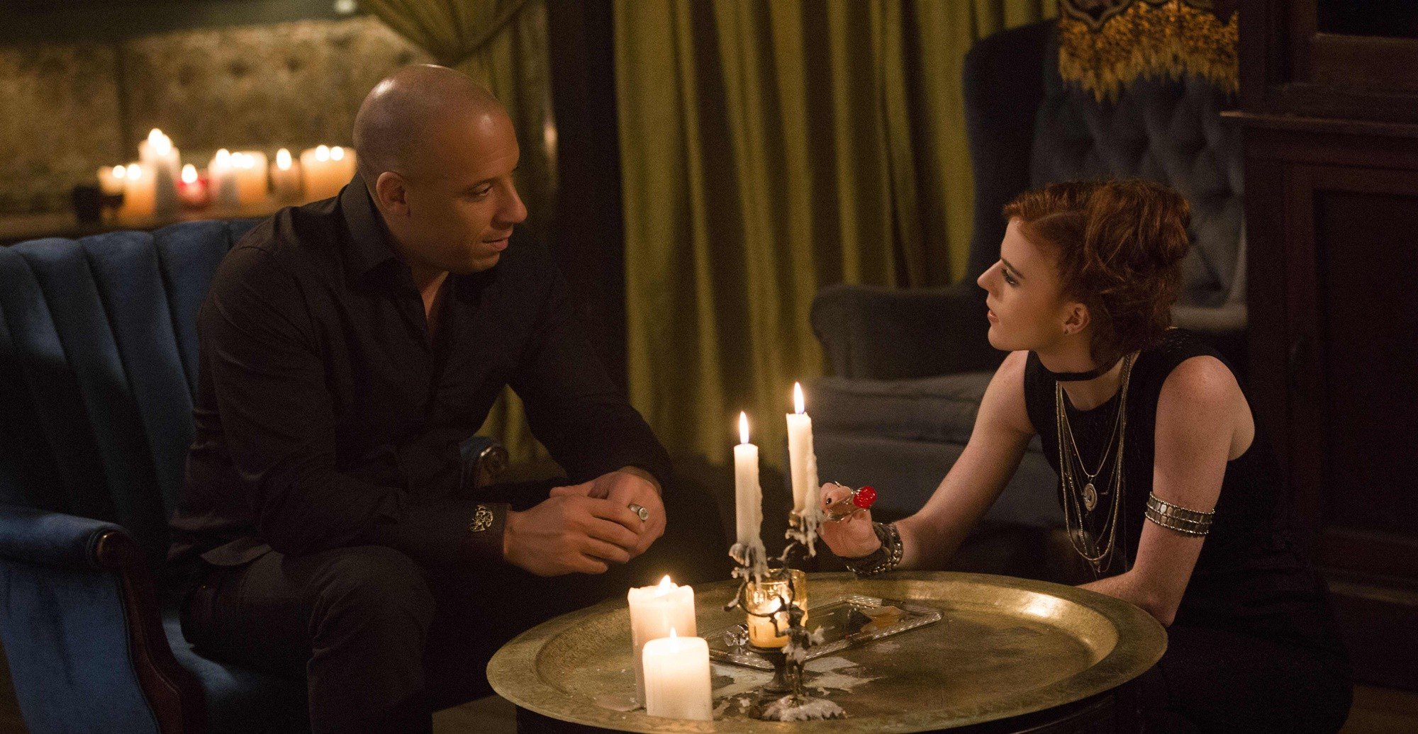 Vin Diesel stars as Kaulder and Rose Leslie stars as Chloe in Summit Entertainment's The Last Witch Hunter (2015)