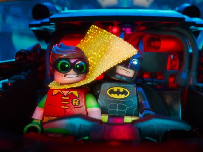 Robin/Dick Grayson and Batman/Bruce Wayne from Warner Bros. Pictures' The Lego Batman Movie (2017)
