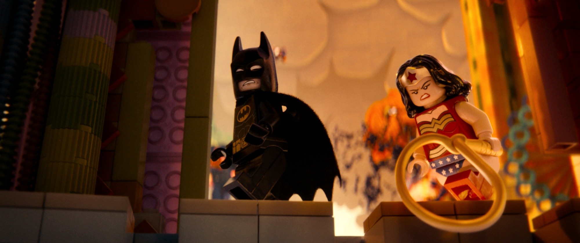 Batman and Wonder Woman from Warner Bros. Pictures' The Lego Movie (2014)