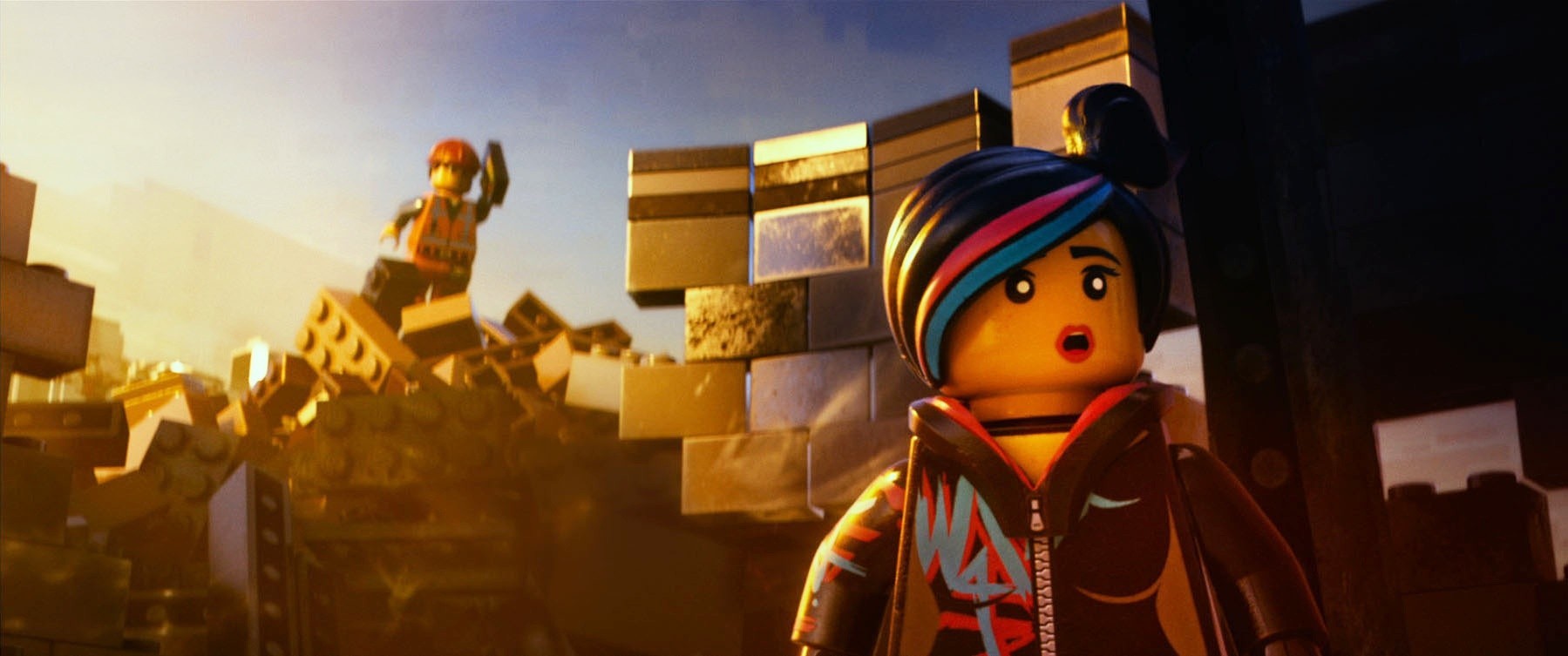 Emmet and Lucy from Warner Bros. Pictures' The Lego Movie (2014)