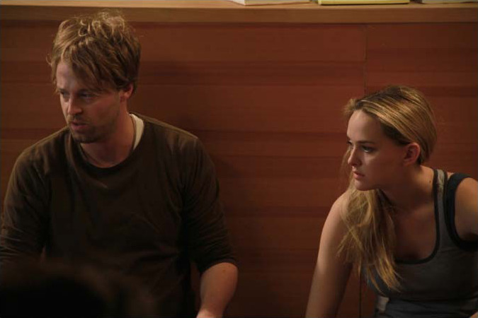 Joshua Leonard stars as Lonnie and Jess Weixler stars as Clover in Screen Media's The Lie (2011)