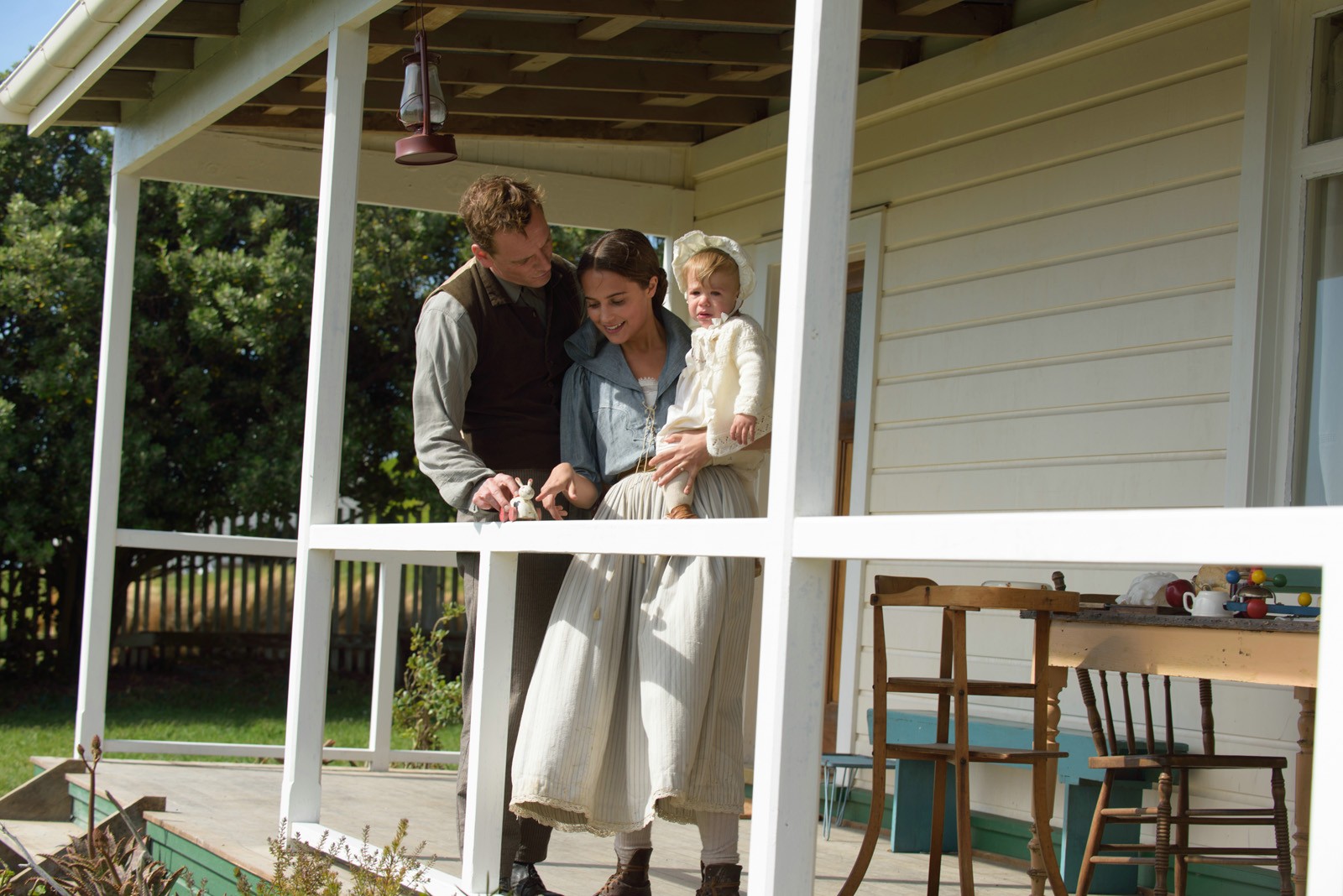 Michael Fassbender stars as Tom Sherbourne and Alicia Vikander stars as Isabel Sherbourne in DreamWorks Pictures' The Light Between Oceans (2016)