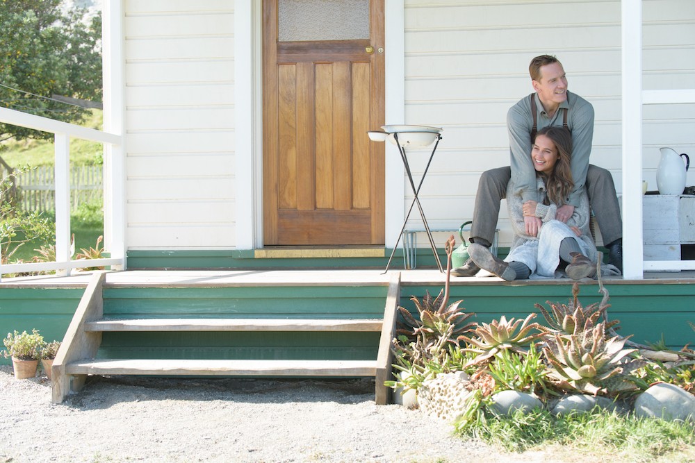Michael Fassbender stars as Tom Sherbourne and Alicia Vikander stars as Isabel Sherbourne in DreamWorks Pictures' The Light Between Oceans (2016)