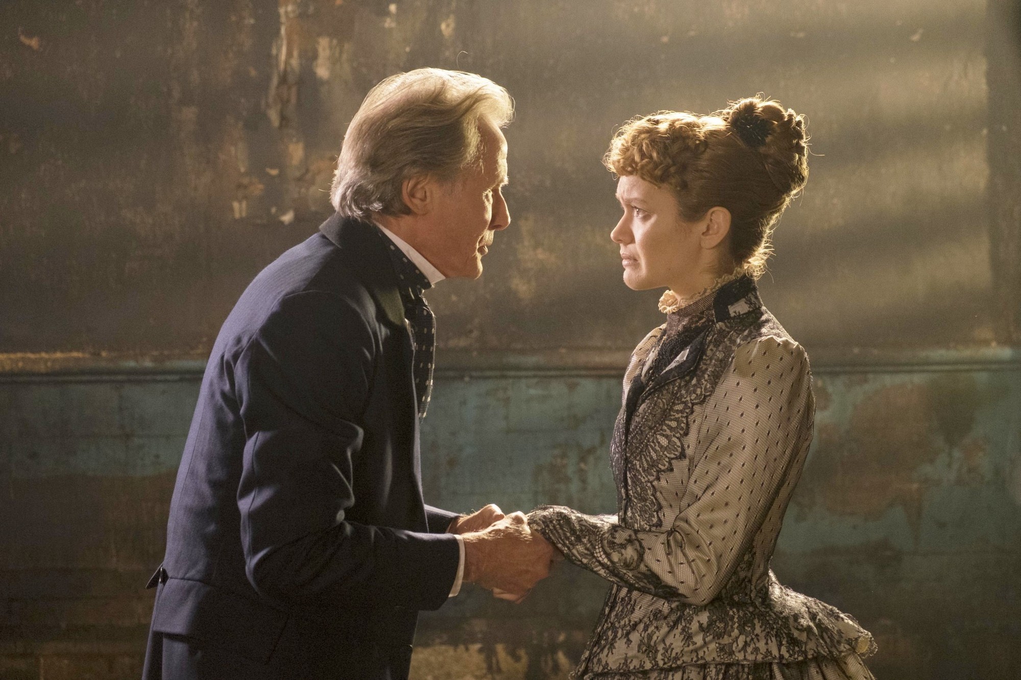 Bill Nighy stars as John Kildare and Olivia Cooke stars as Lizzie Cree in RLJ Entertainment's The Limehouse Golem (2017)