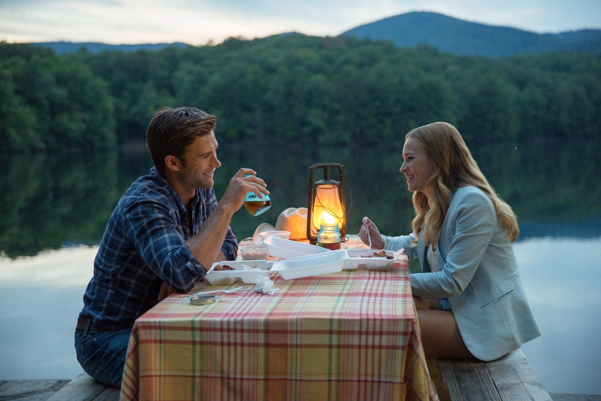 Scott Eastwood stars as Luke Collins and Britt Robertson stars as Sophia Danko in 20th Century Fox's The Longest Ride (2015). Photo credit by Michael Tackett.