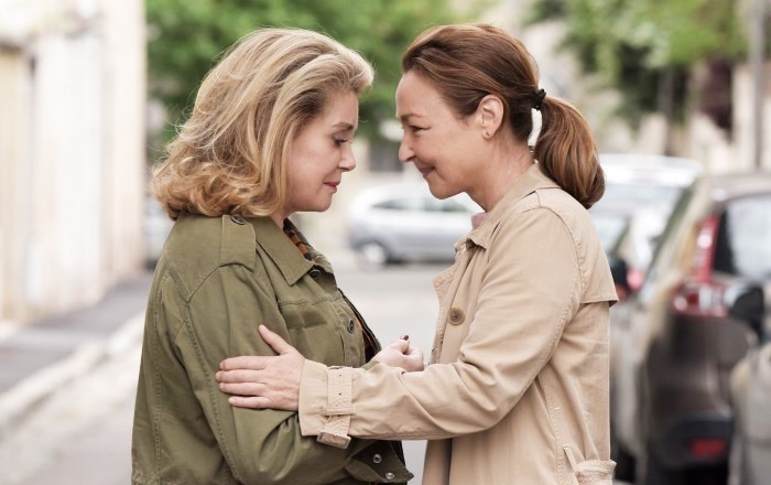 Catherine Deneuve stars as Beatrice Sobo dite Sobolevski and Catherine Frot stars as Claire Breton in Music Box Films' The Midwife (2017)