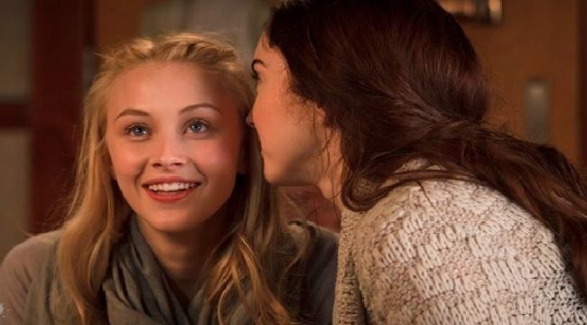 Sarah Gadon stars as Lucie and Lily Cole stars as Ernessa in IFC Films' The Moth Diaries (2012)