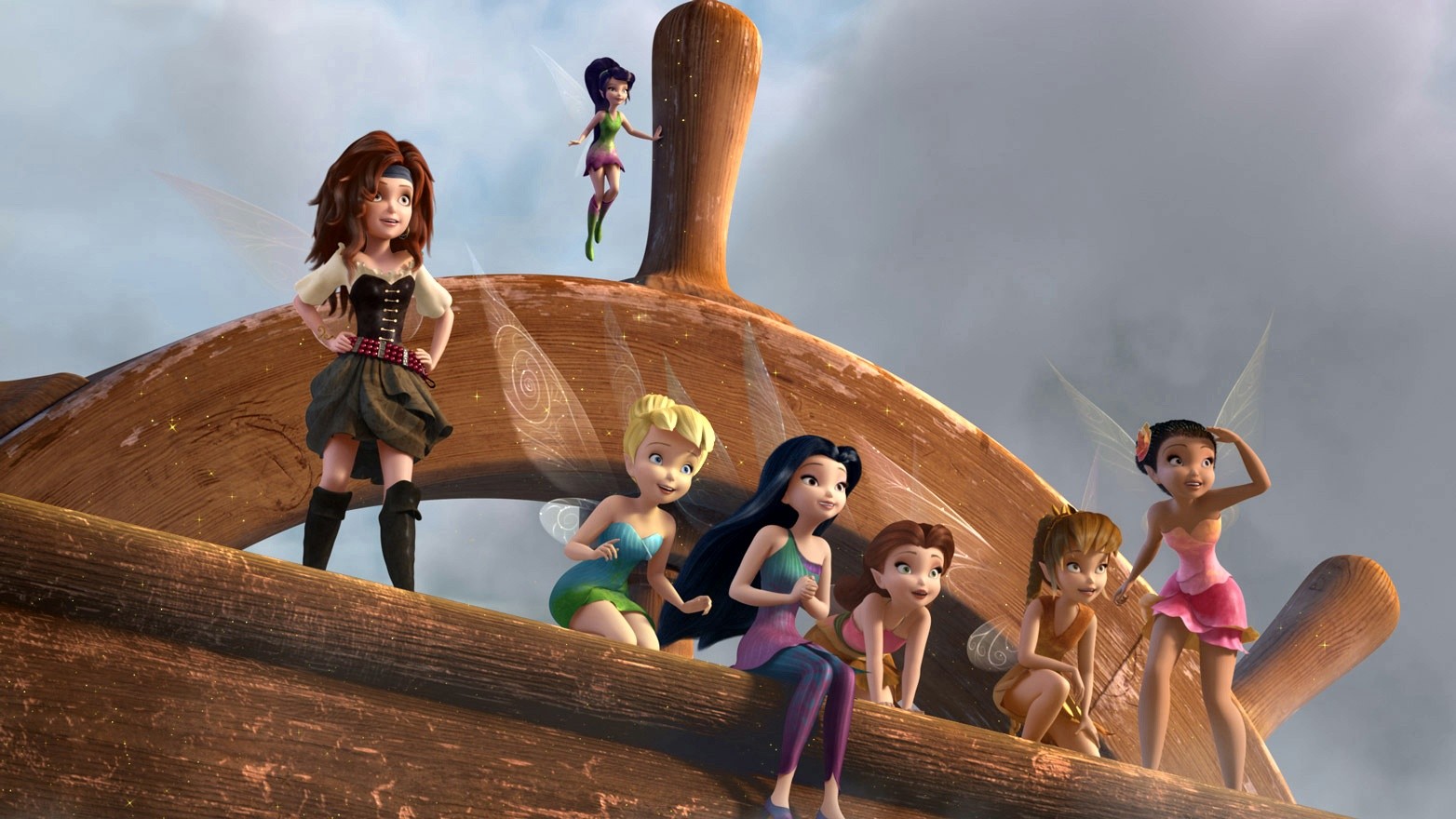 Zarina, Tinker Bell, Silvermist, Rosetta, Fawn, Iridessa and Vidia from Walt Disney Pictures' The Pirate Fairy (2014)