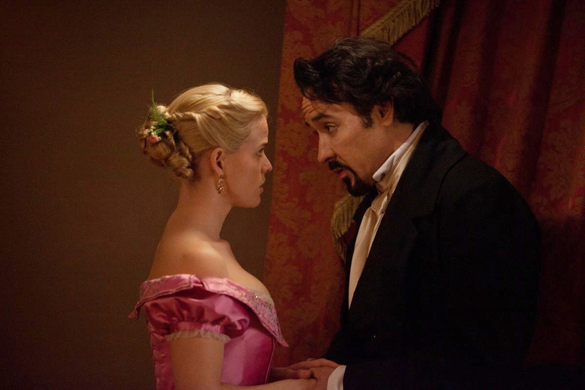 Alice Eve stars as Emily and John Cusack stars as Edgar Allan Poe in Relativity Media's The Raven (2012)