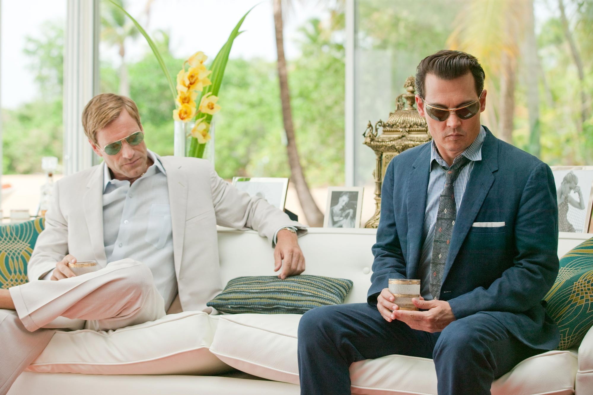 Aaron Eckhart stars as Sanderson and Johnny Depp stars as Paul Kemp in FilmDistrict's The Rum Diary (2011)