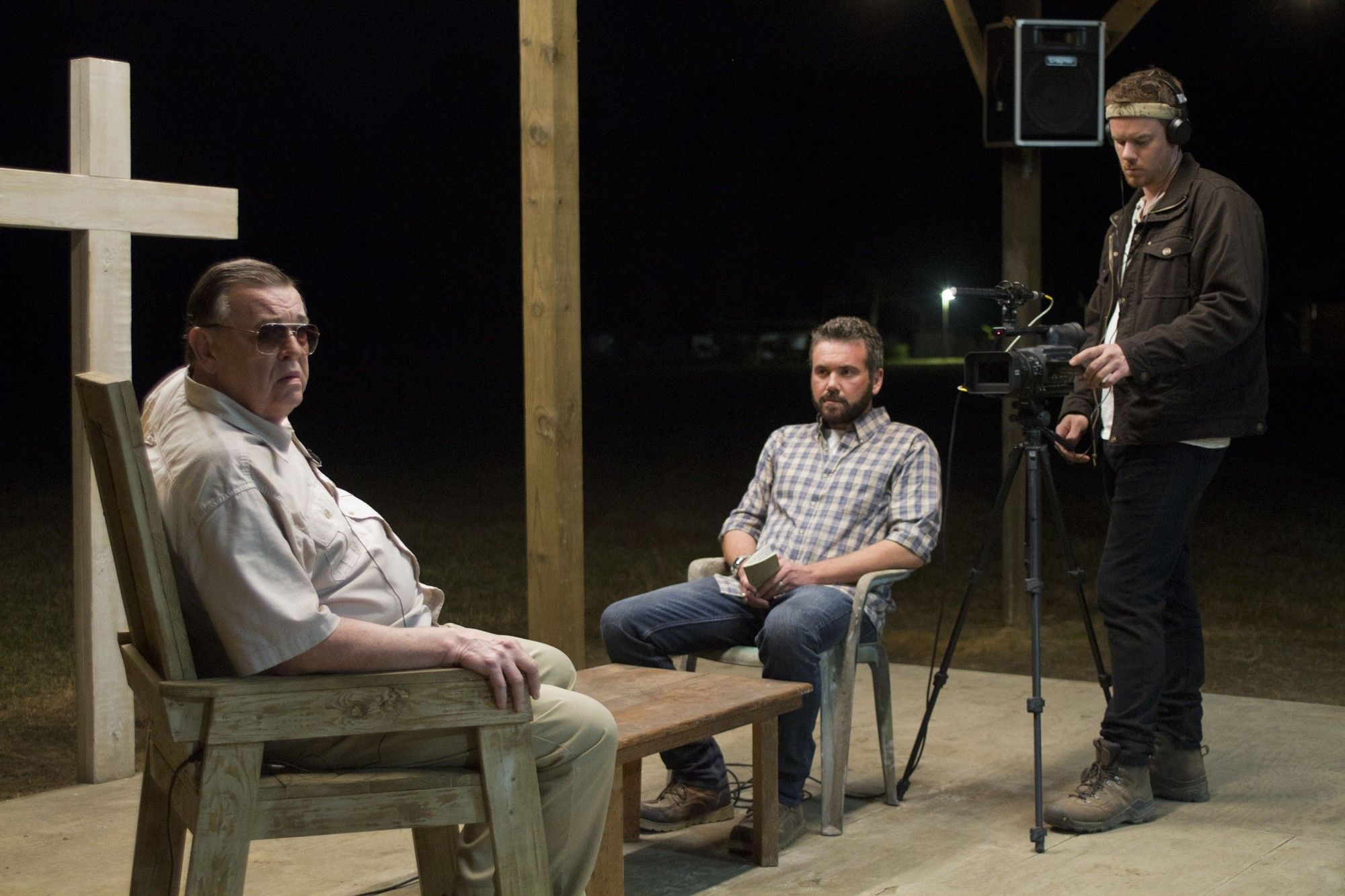 Gene Jones, AJ Bowen and Joe Swanberg in Magnolia Pictures' The Sacrament (2014)