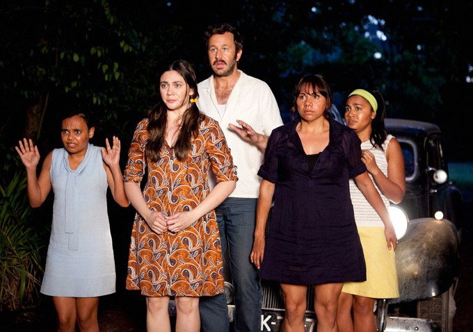 Miranda Tapsell, Shari Sebbens, Chris O'Dowd, Deborah Mailman and Jessica Mauboy in The Weinstein Company's The Sapphires (2013)