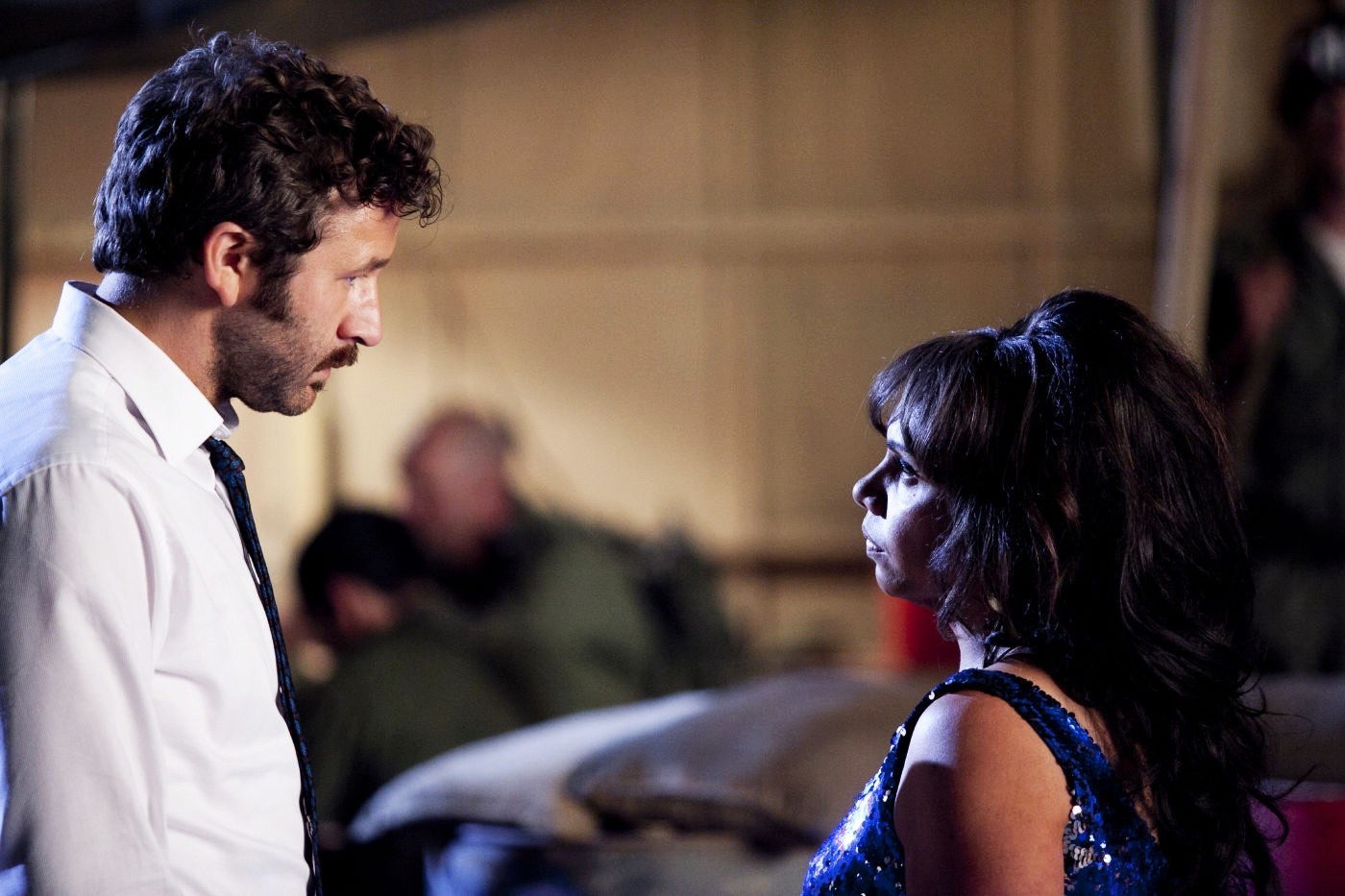 Chris O'Dowd stars as Dave and Deborah Mailman stars as Gail in The Weinstein Company's The Sapphires (2013)