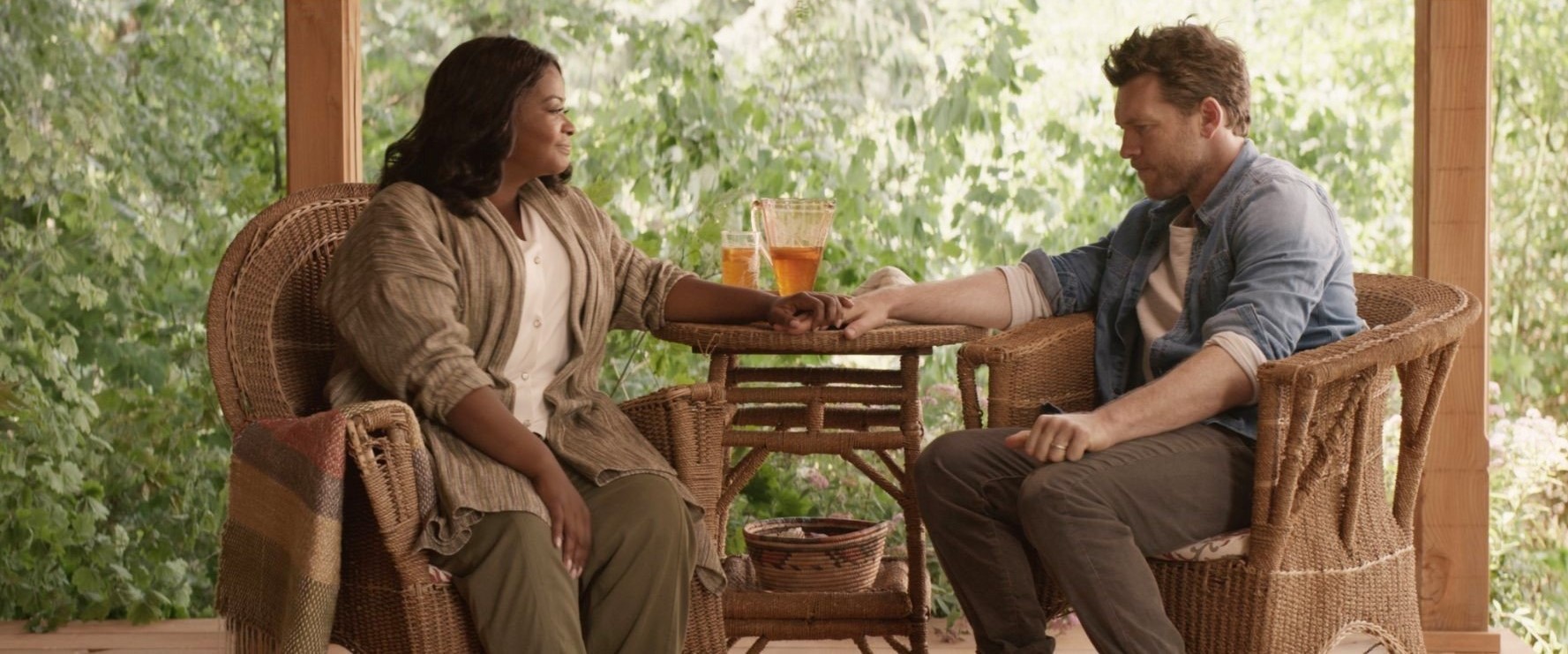 Octavia Spencer stars as Papa and Sam Worthington stars as Mack Phillips in Lionsgate Films' The Shack (2017)