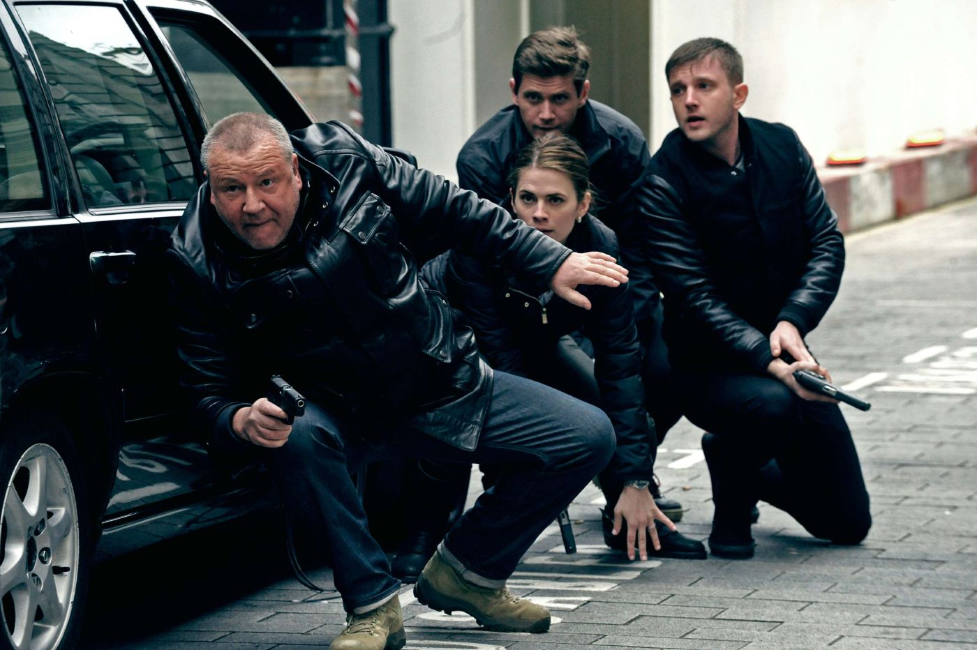 Ray Winstone, Allen Leech, Kara Tointon and Plan B in eOne Films' The Sweeney (2013)