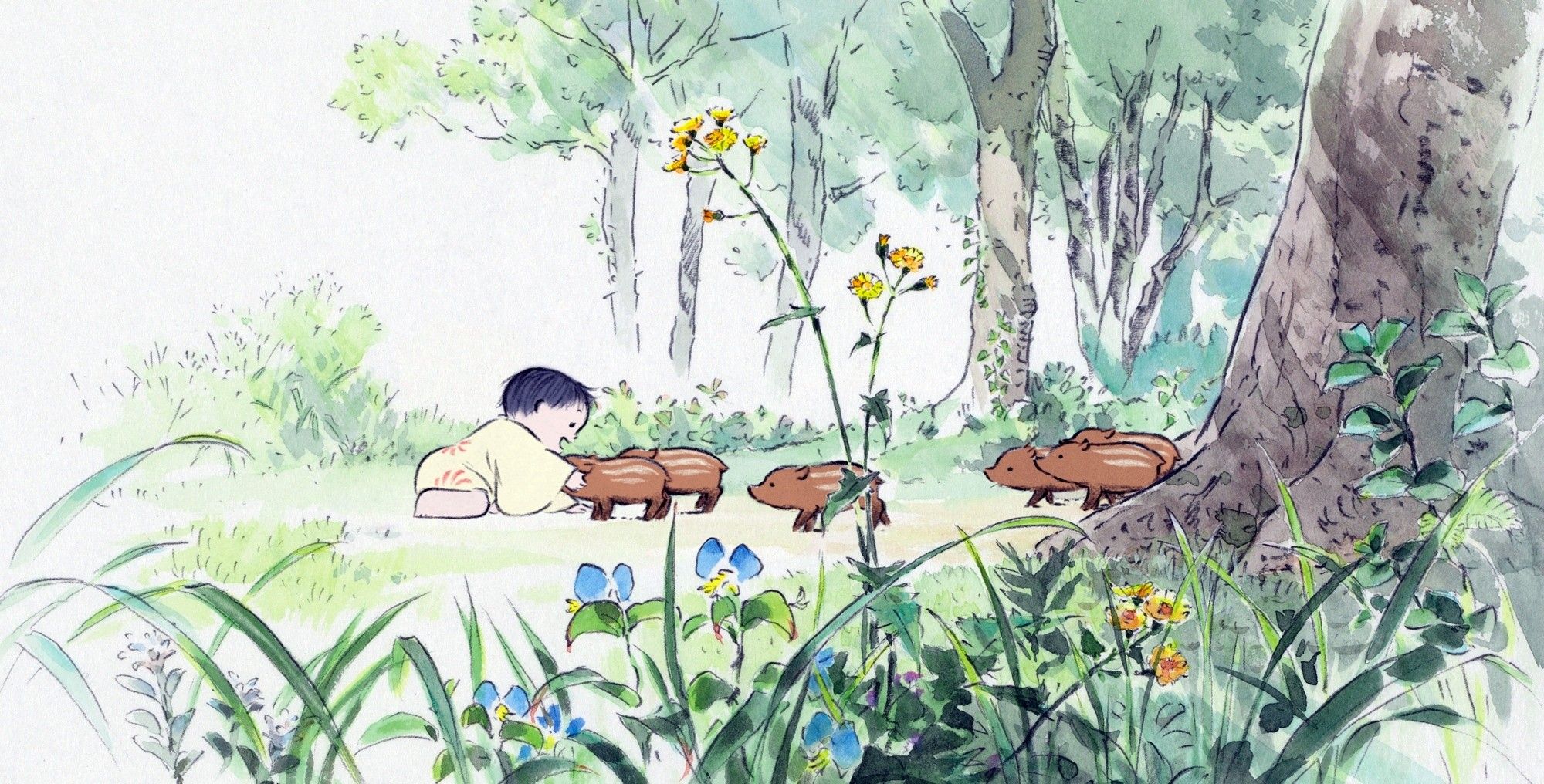 A scene from GKIDS' The Tale of Princess Kaguya (2014)
