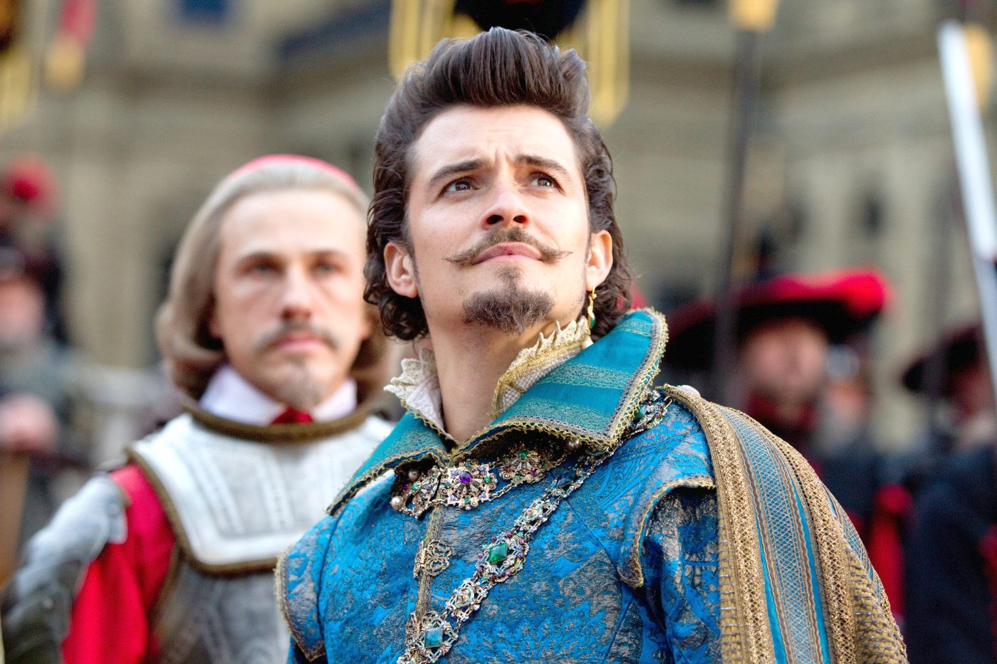 Orlando Bloom stars as Duke of Buckingham and Christoph Waltz stars as Cardinal Richelieu in Summit Entertainment's The Three Musketeers (2011)
