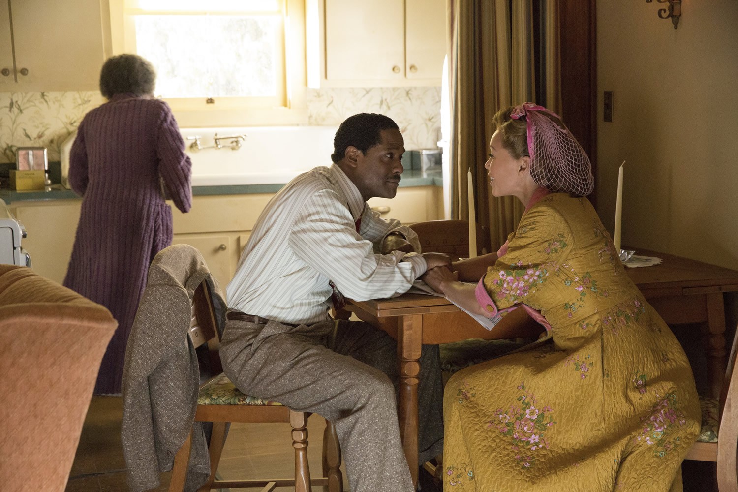 Cicely Tyson, Blair Underwood and Vanessa Williams in Lifetime's The Trip to Bountiful (2014). Photo credit by Bob Mahoney.