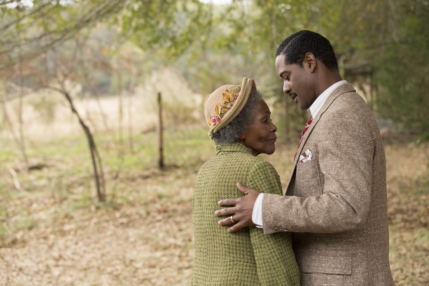 Cicely Tyson stars as Mrs. Watts and Blair Underwood stars as Ludie Watts in Lifetime's The Trip to Bountiful (2014). Photo credit by Bob Mahoney.