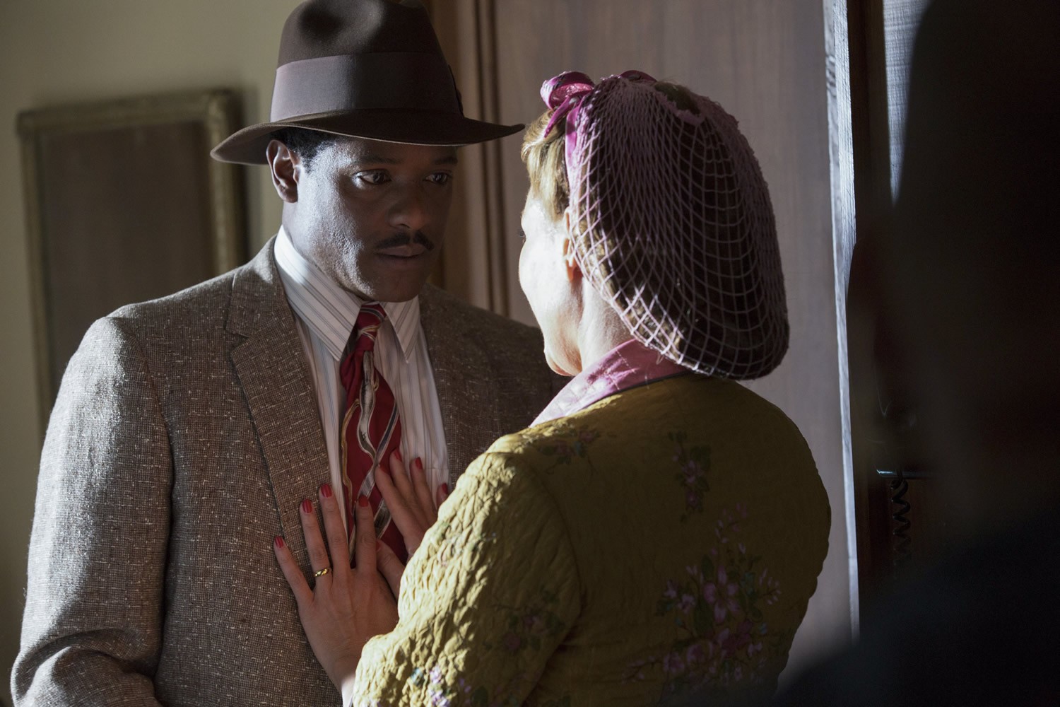 Blair Underwood stars as Ludie Watts and Vanessa Williams stars as Jessie Mae Watts in Lifetime's The Trip to Bountiful (2014). Photo credit by Bob Mahoney.