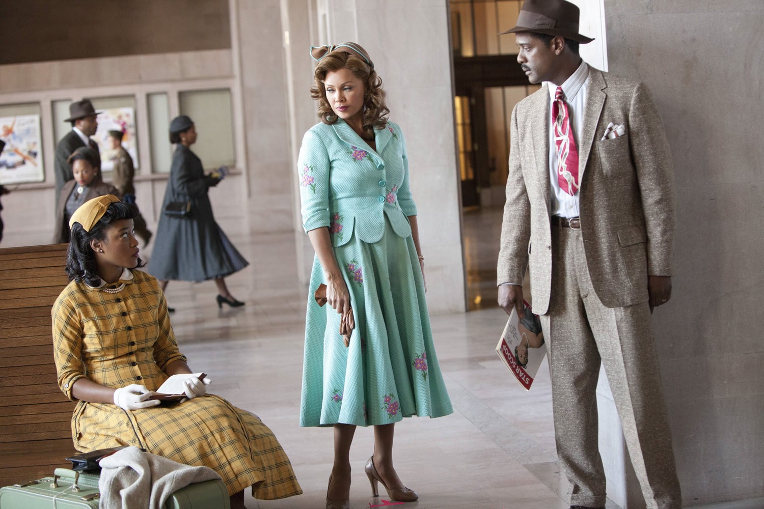 Keke Palmer, Vanessa Williams and Blair Underwood in Lifetime's The Trip to Bountiful (2014). Photo credit by Annette Brown.
