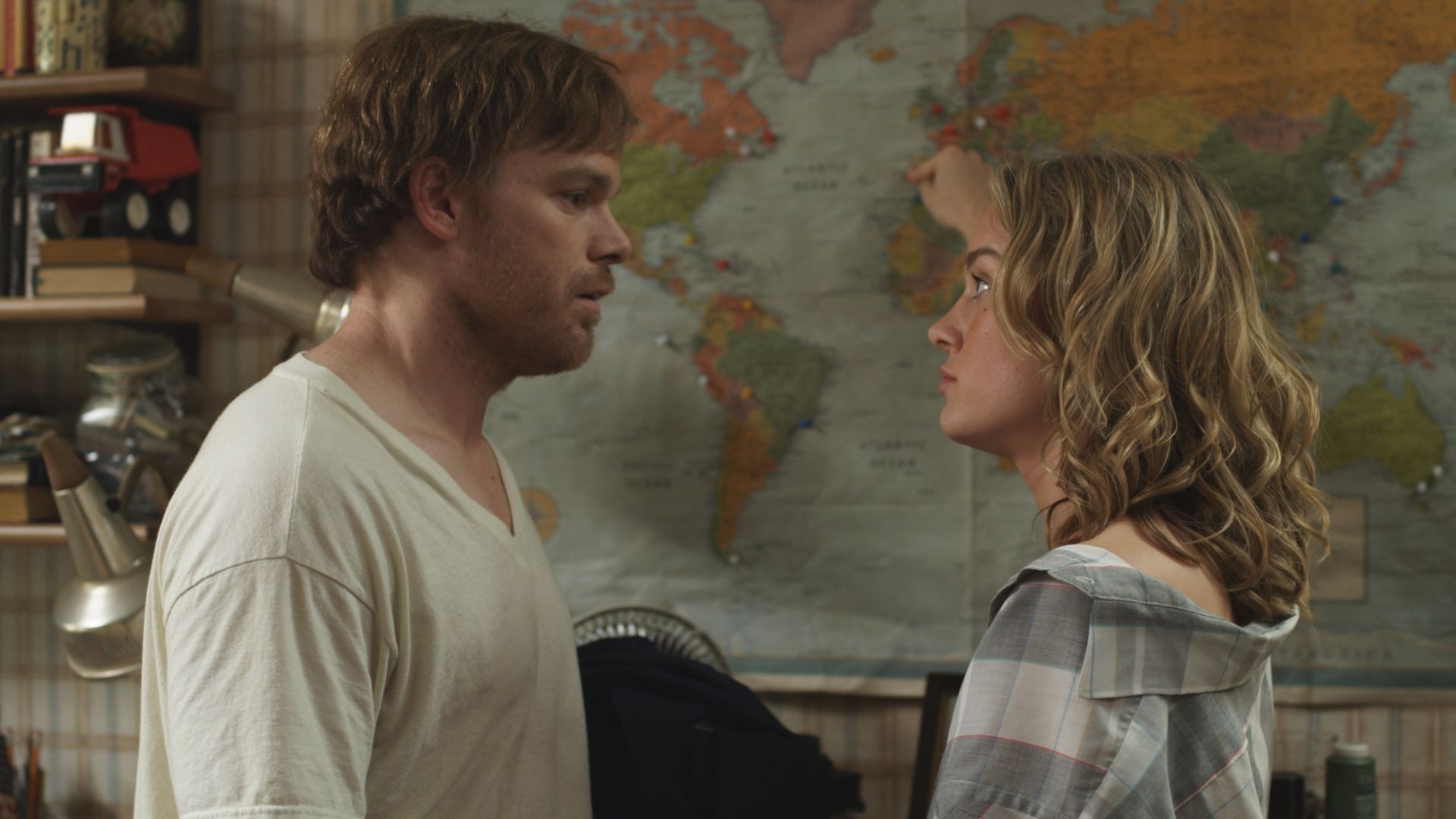 Michael C. Hall stars as Morris Bliss and Brie Larson stars as Stephanie Jouseski in Variance Films' The Trouble with Bliss (2012)