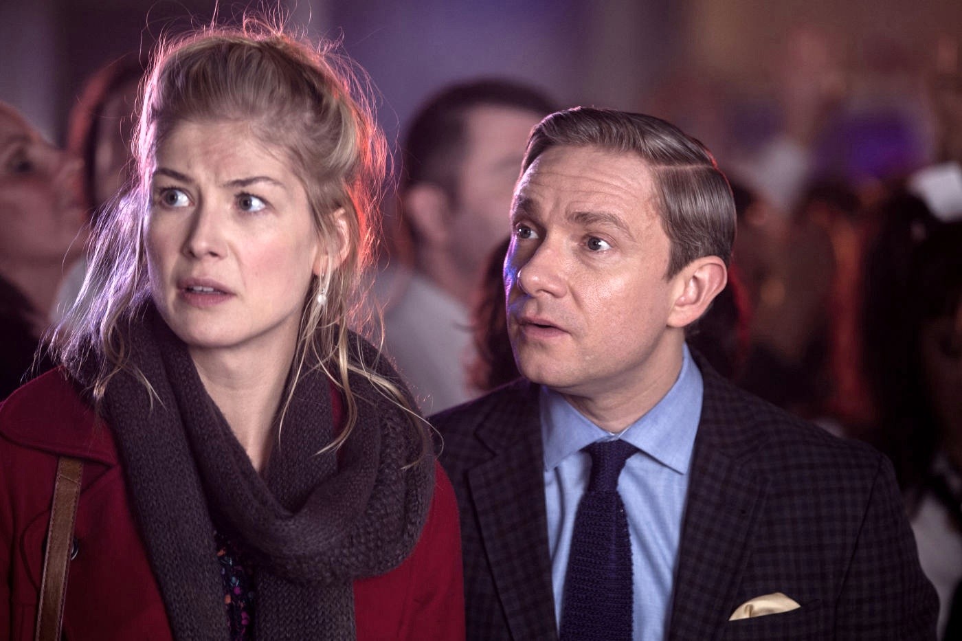 Rosamund Pike stars as Sam and Martin Freeman stars as Oliver in Focus Features' The World's End (2013)
