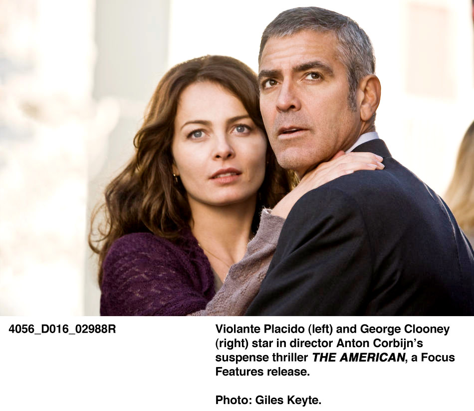 Violante Placido stars as Clara and George Clooney stars as Jack in Focus Features' The American (2010). Photo by Giles Keyte