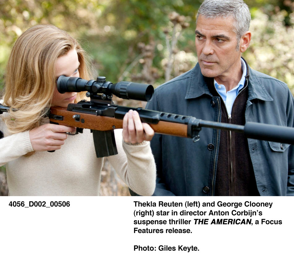 Thekla Reuten stars as Mathilde and George Clooney stars as Jack in Focus Features' The American (2010). Photo by Giles Keyte