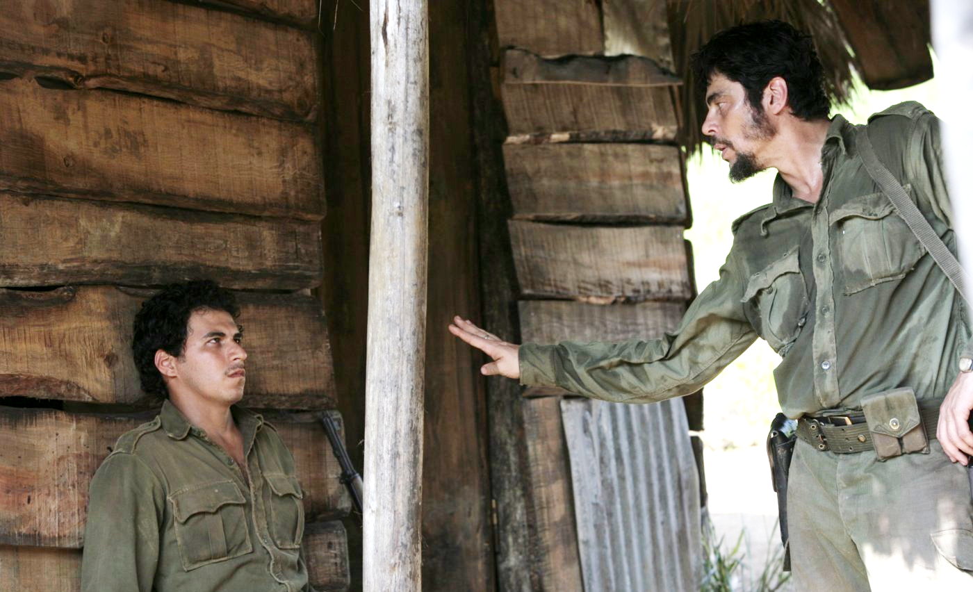 Santiago Cabrera stars as Camilo Cienfuegos and Benicio Del Toro stars as Che in IFC Films' The Argentine (2008)