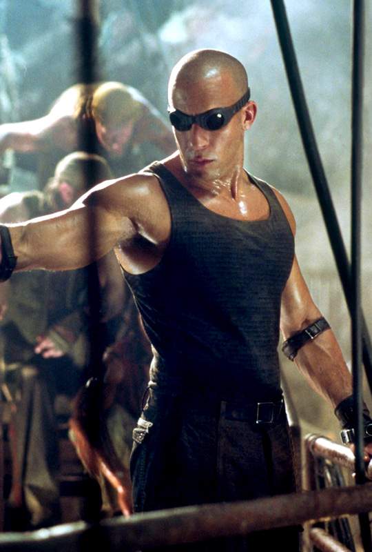 Vin Diesel as Riddick in Universal Pictures' The Chronicles of Riddick (2004)