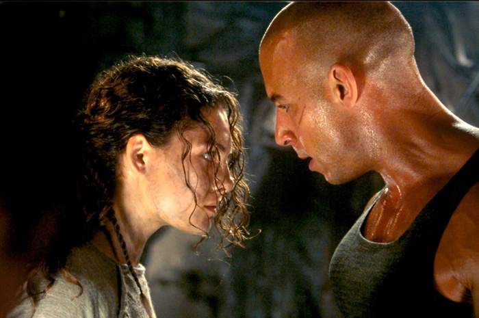 Vin Diesel and Alexa Davalos in Universal Pictures' The Chronicles of Riddick (2004)