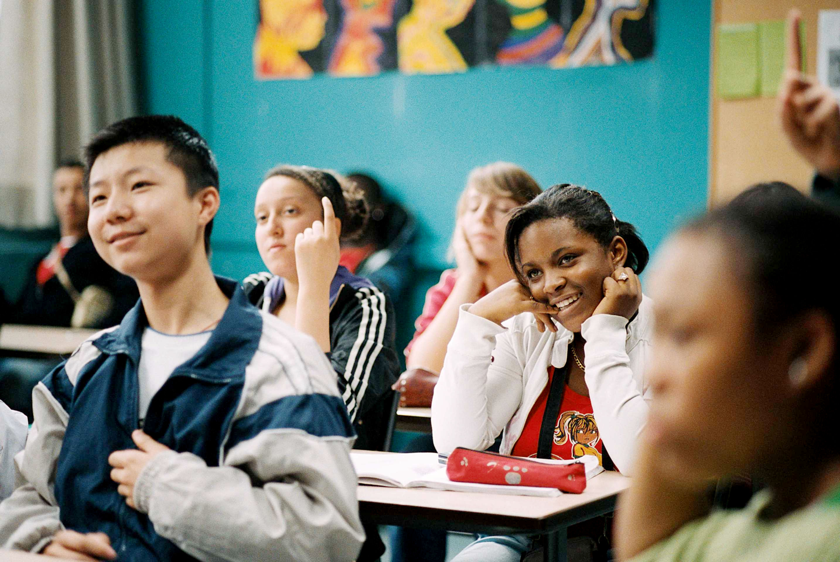 Wei Huang, Esmeralda Ouertani and Rachel Regulier in Sony Pictures Classics' The Class (2008). Photo credit by Pierre Milon.