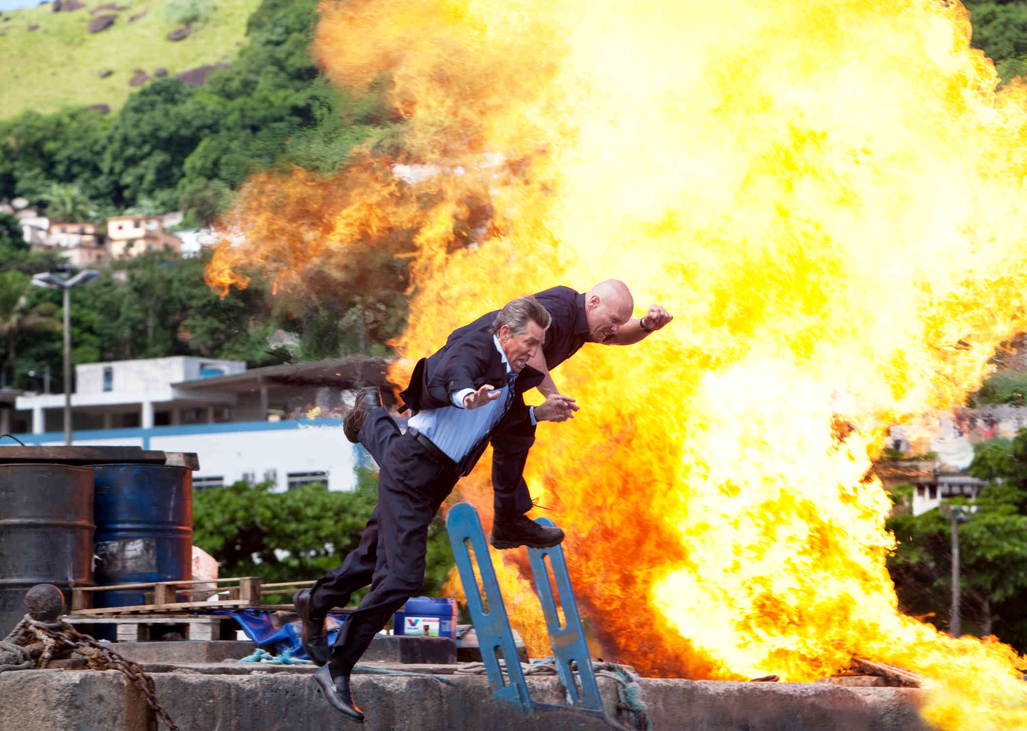 Eric Roberts stars as Monroe and Steve Austin stars as Dan Paine in Lionsgate Films' The Expendables (2010)