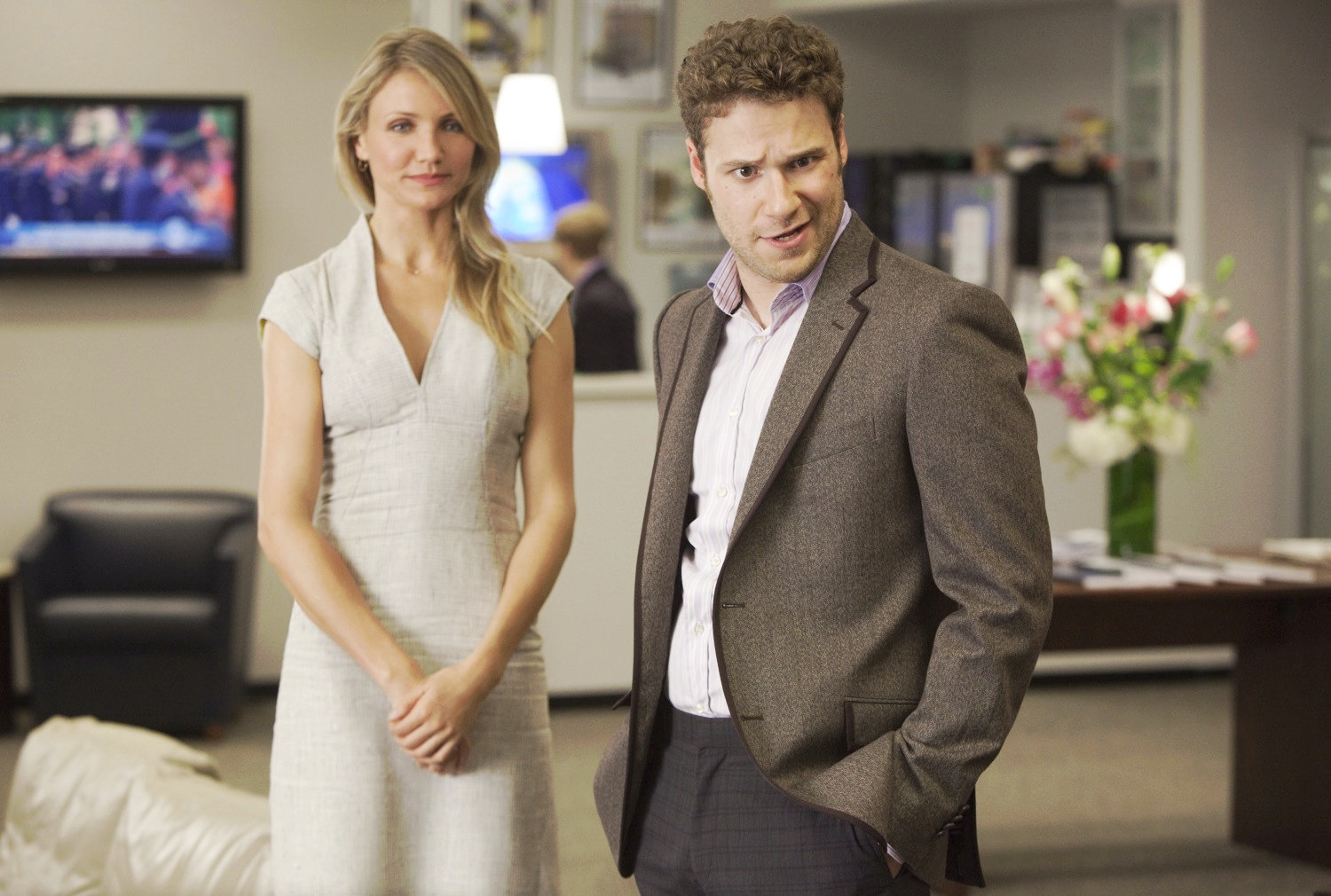 Cameron Diaz stars as Lenore Case and Seth Rogen stars as Britt Reid in Columbia Pictures' The Green Hornet (2011)