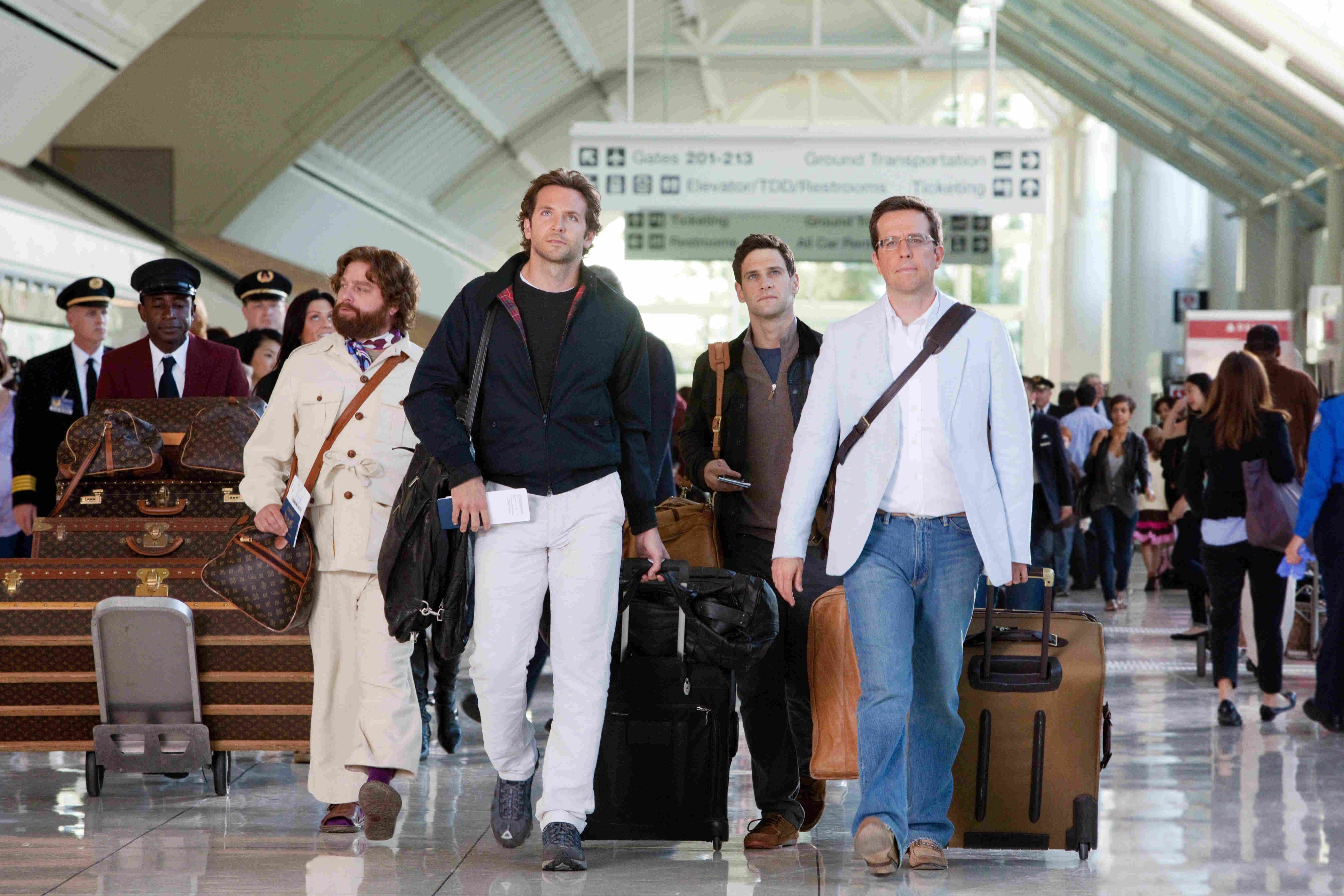 Zach Galifianakis, Bradley Cooper, Justin Bartha and Ed Helms in Warner Bros. Pictures' The Hangover Part II (2011)