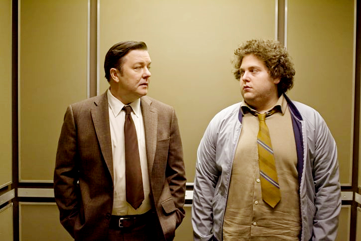 Ricky Gervais stars as Mark and Jonah Hill stars as Frank in Warner Bros. Pictures' The Invention of Lying (2009)