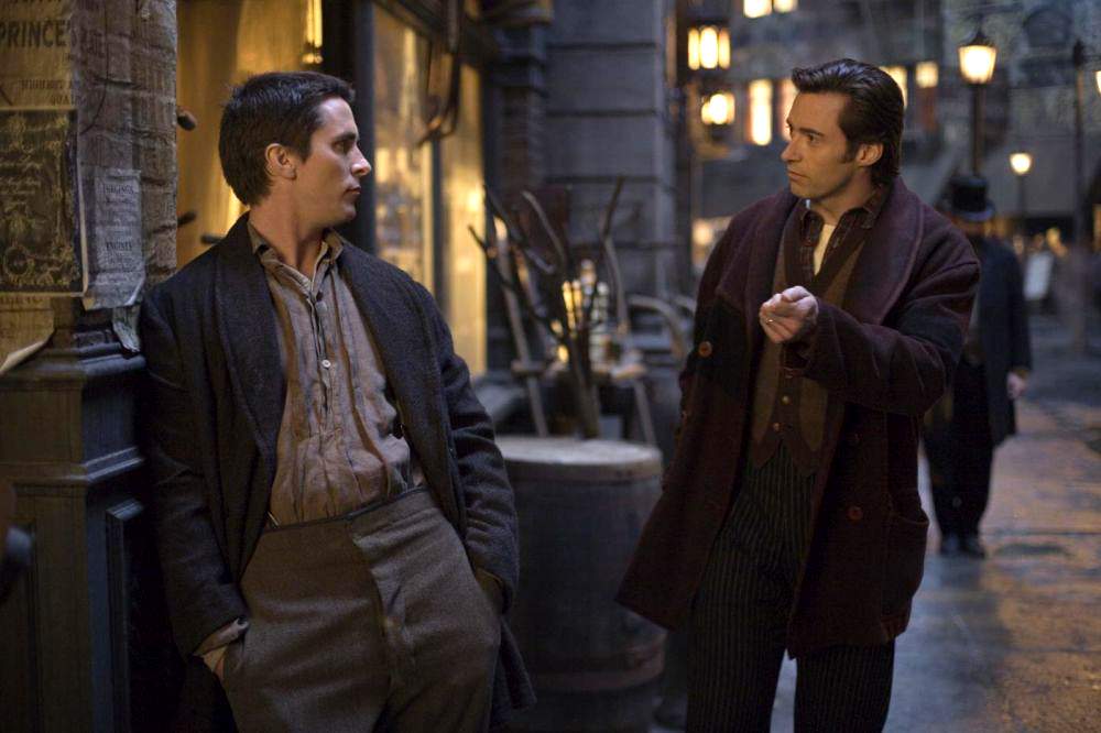 Christian Bale and Hugh Jackman in Touchstone Pictures' The Prestige (2006)